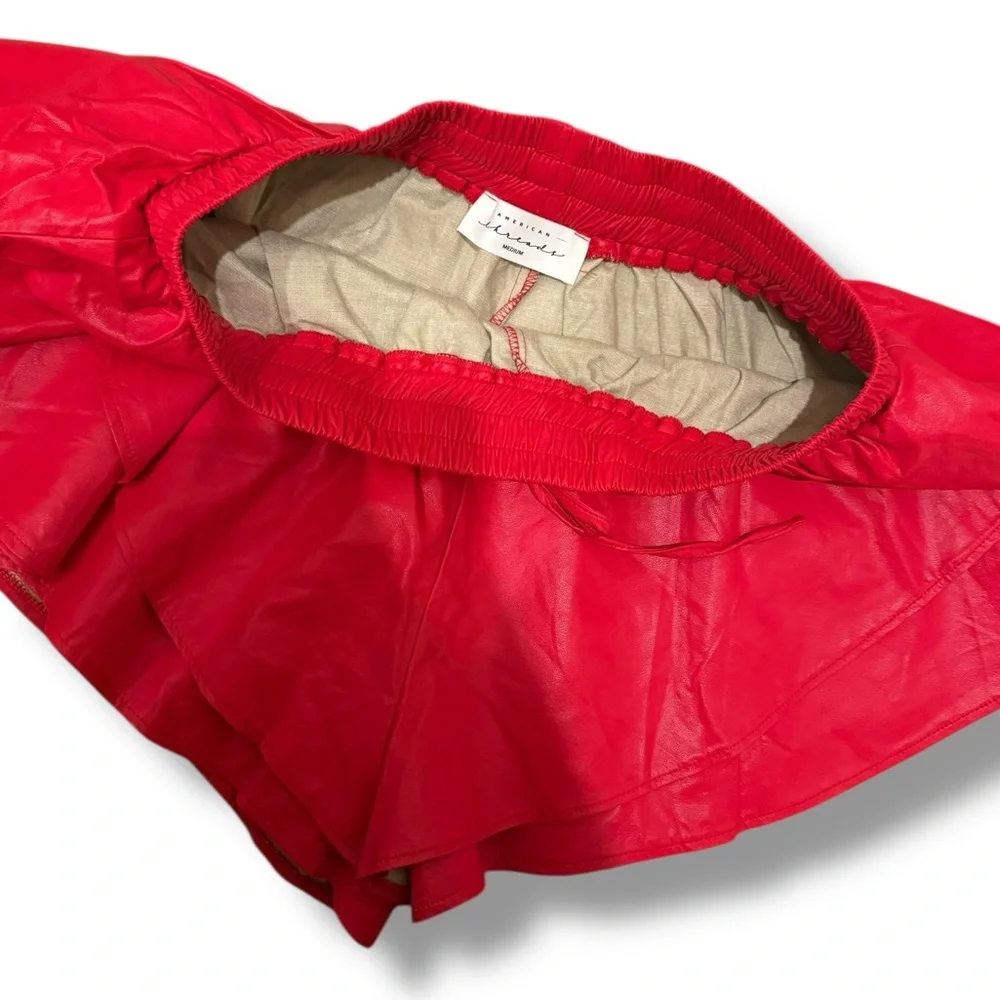 American Threads Piper Red Ruffle Shorts - Picture 2 of 2